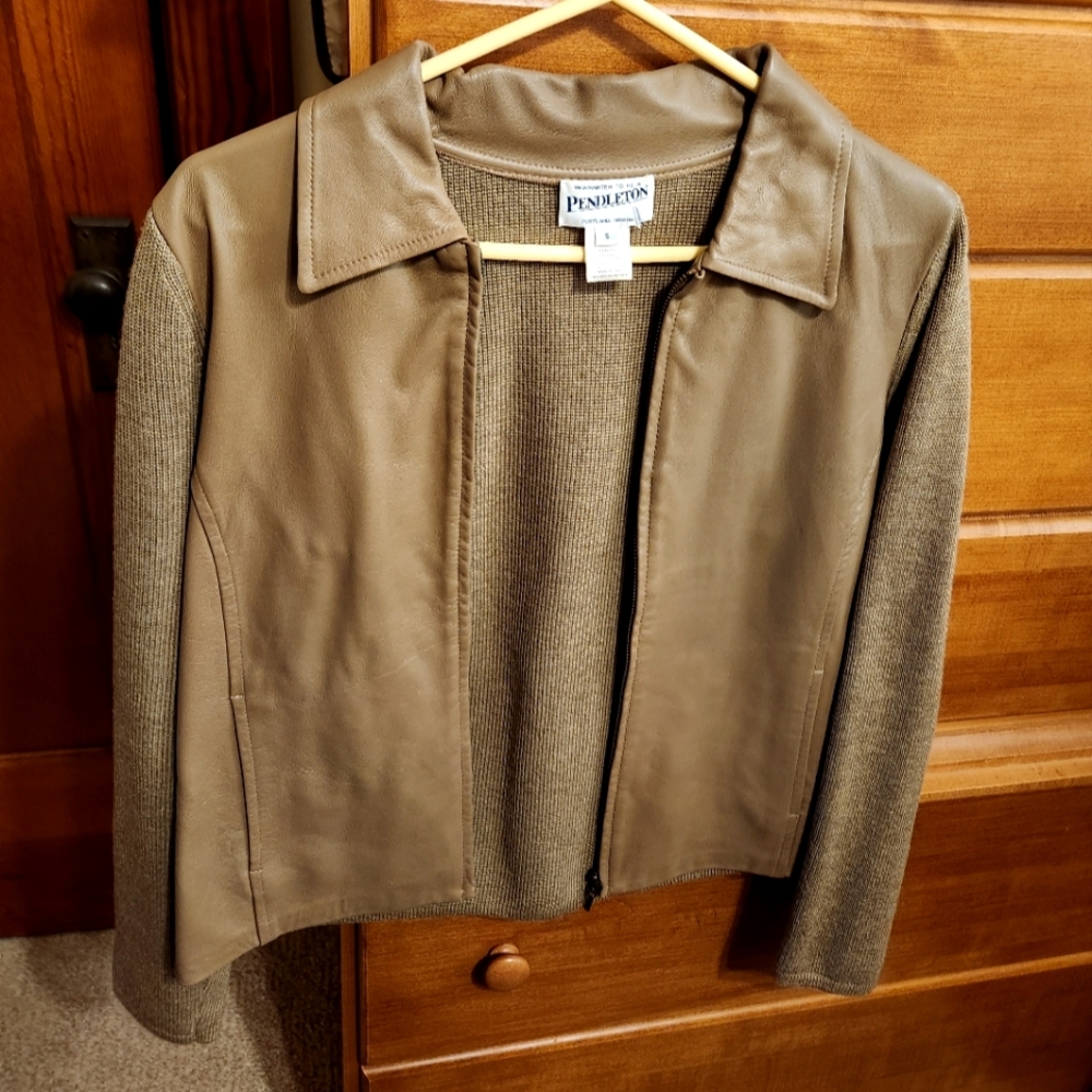 Pendleton Wool And Leather Zip Up Jacket - image 1